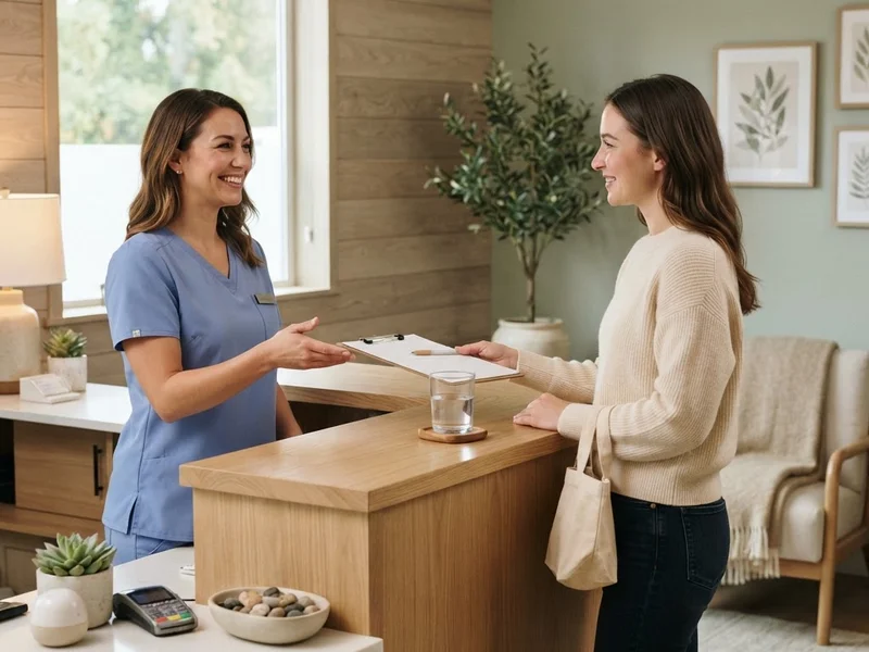 Dr. Nima Dejbod explaining a treatment plan to a new patient during a first visit