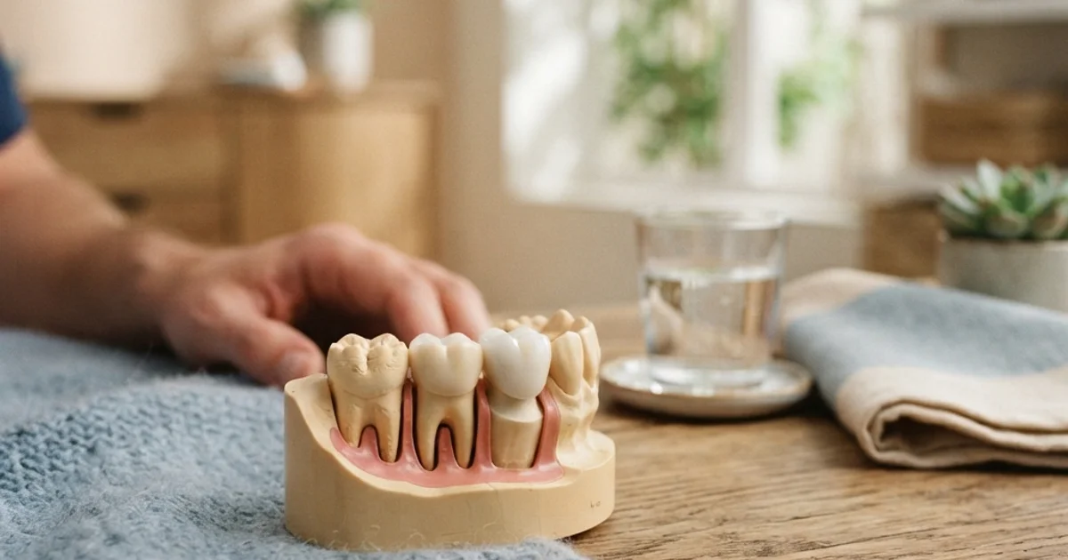 Dental crown being placed over a tooth after root canal treatment at Evergreen Endodontics