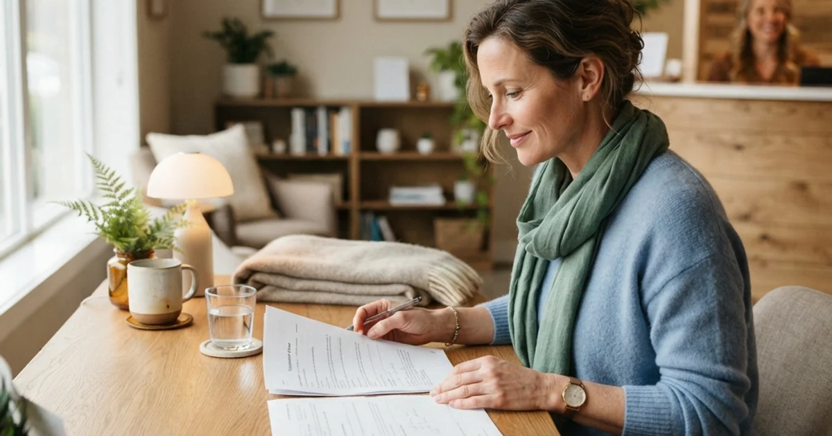 Patient comparing dental insurance estimates for root canal treatment at Evergreen Endodontics