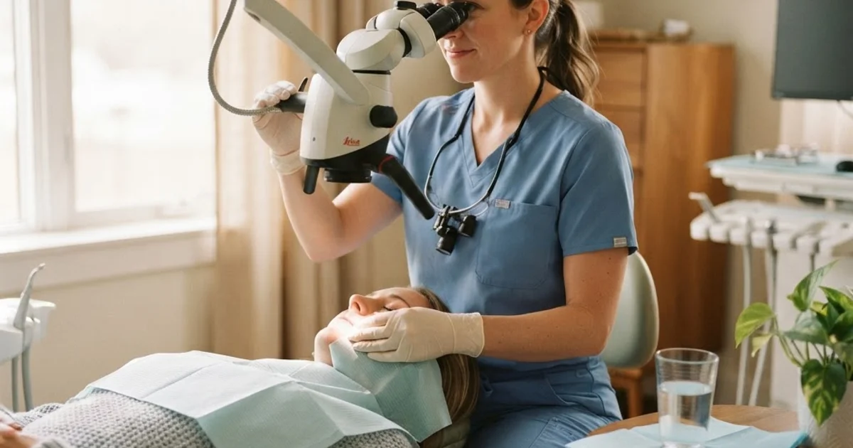 Dr. Nima Dejbod performing endodontic retreatment to save a tooth in Issaquah