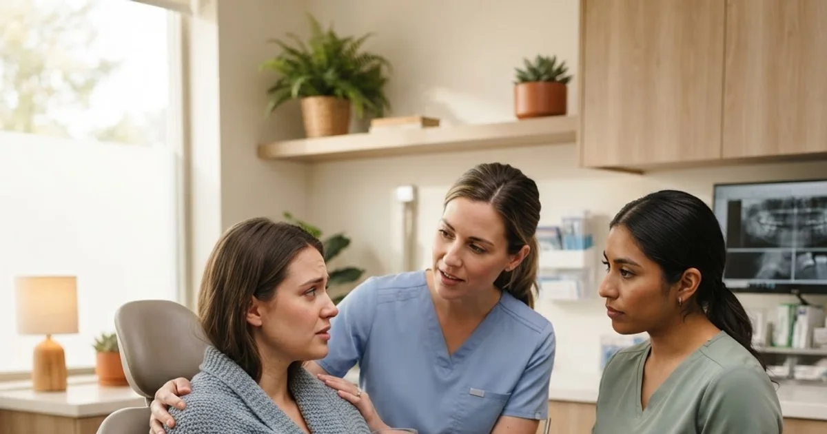 Emergency patient being seen same day after referral from a general dentist at Evergreen Endodontics