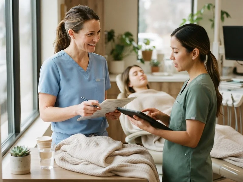 Dentist and endodontist sharing patient records for seamless emergency referral care