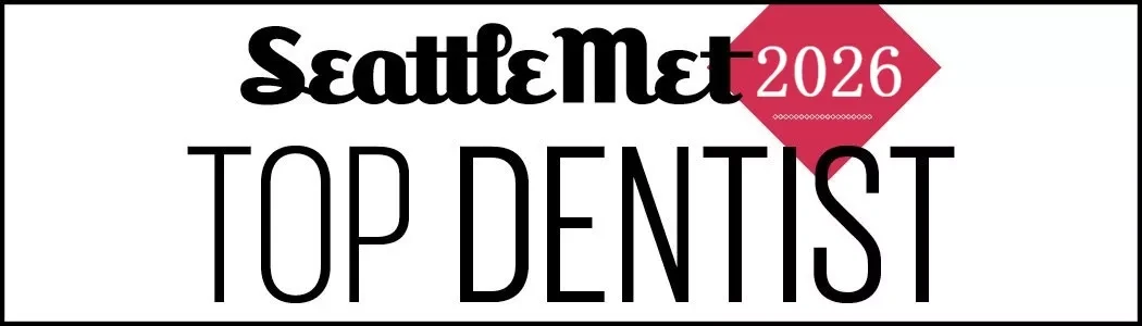 Seattle Met 2026 Top Dentist award badge